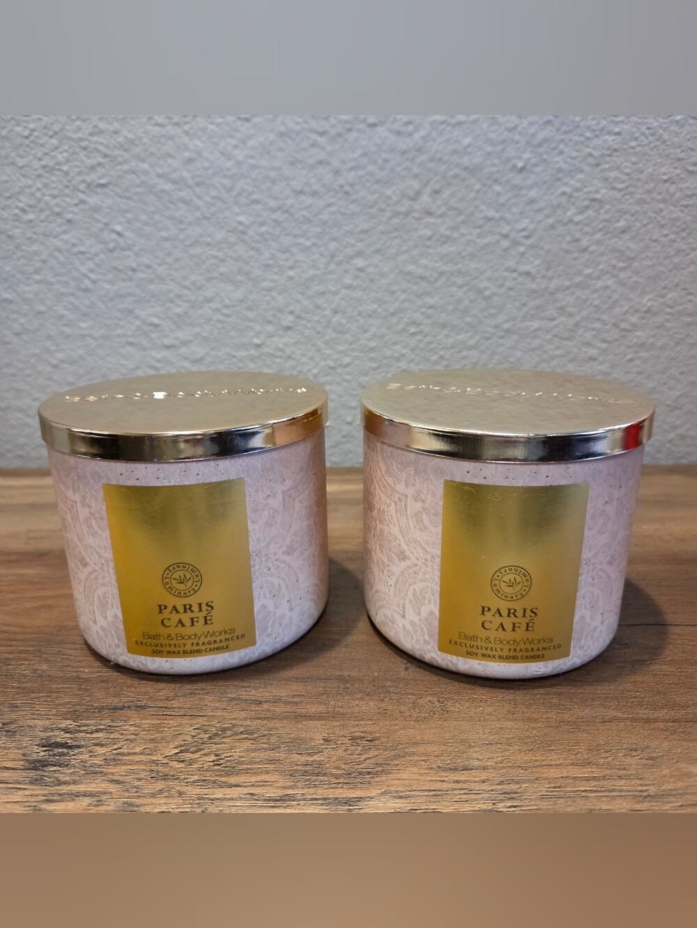 TWO Bath & Body Works PARIS CAFE 3 Wick Candles NEW